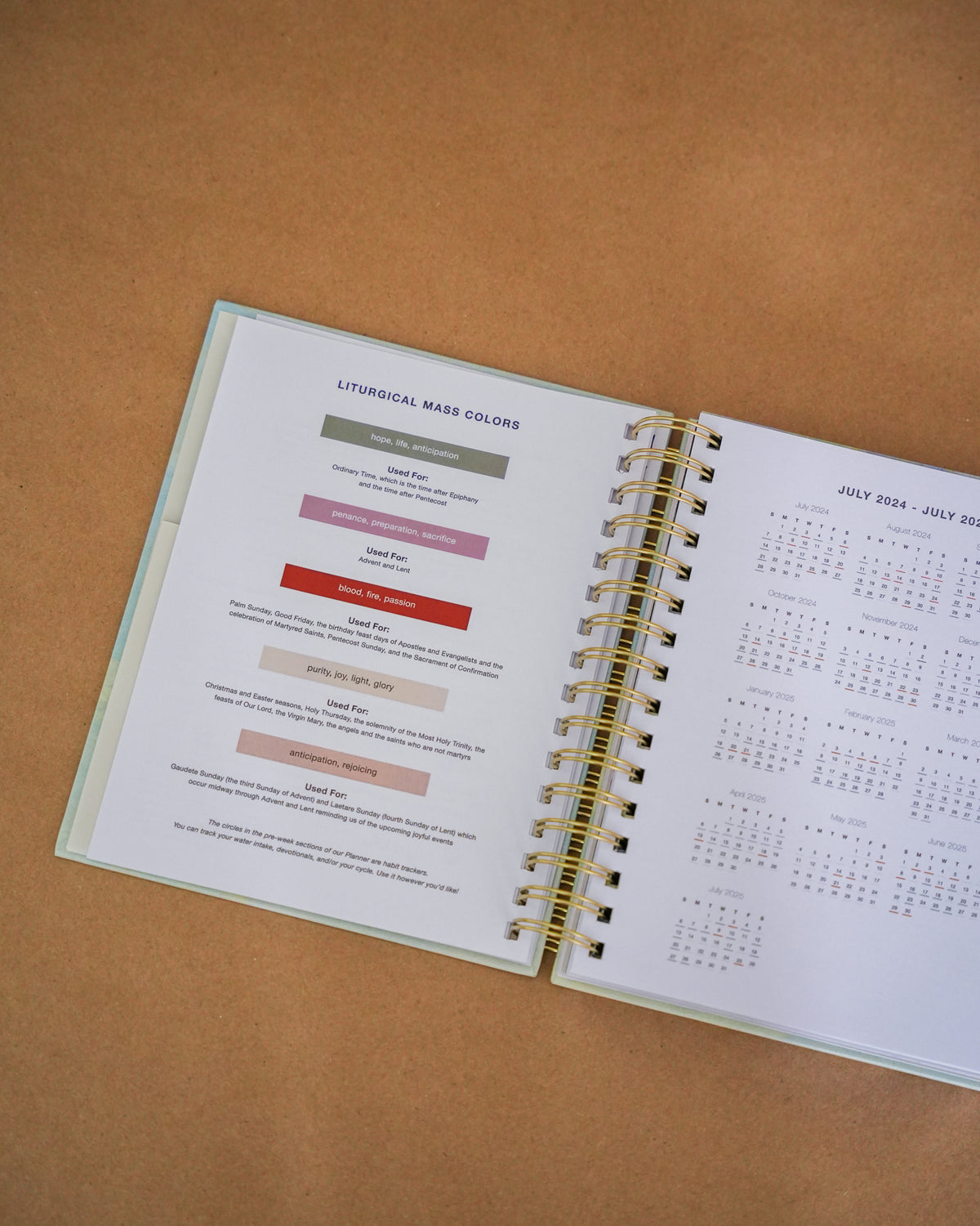 2025 Calendar Year Catholic Liturgical Planner // Mini Layout