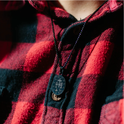 Black Miraculous Medal for Men