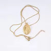 Virgin Mary Gold Pendant Necklace
