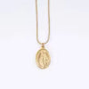 Virgin Mary Gold Pendant Necklace