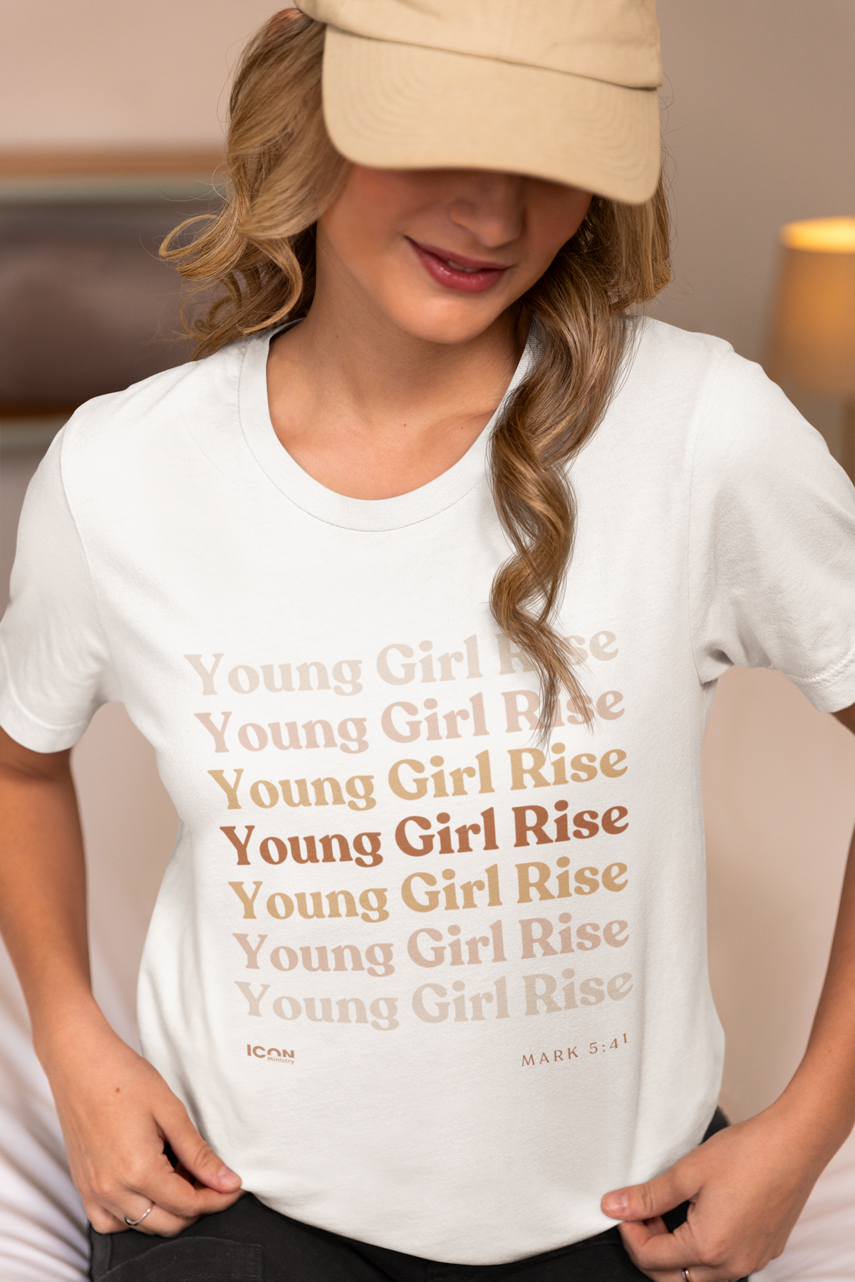 &#39;Young Girl Rise&#39; Cotton Unisex T-shirt