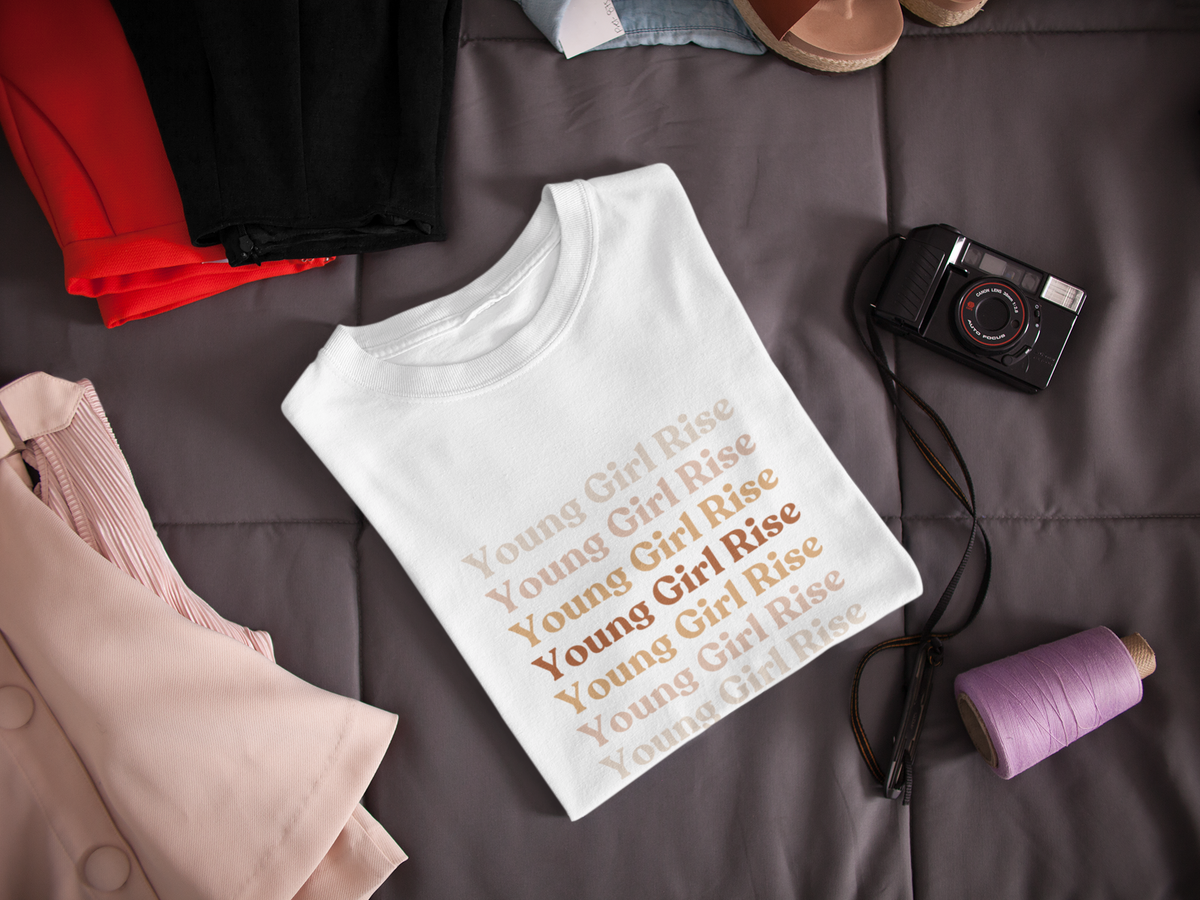 &#39;Young Girl Rise&#39; Cotton Unisex T-shirt