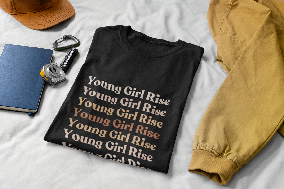 &#39;Young Girl Rise&#39; Cotton Unisex T-shirt