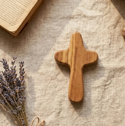 Olive Wooden Prayer Cross