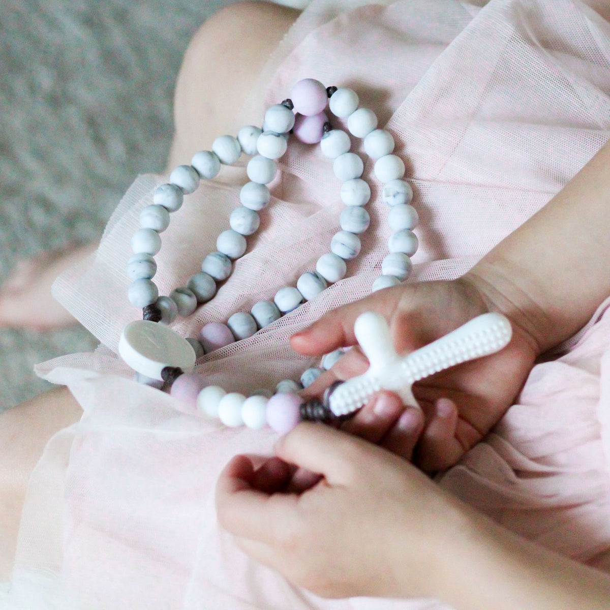 Marble &amp; Lilac | Chews Life Rosary - Modern Grace