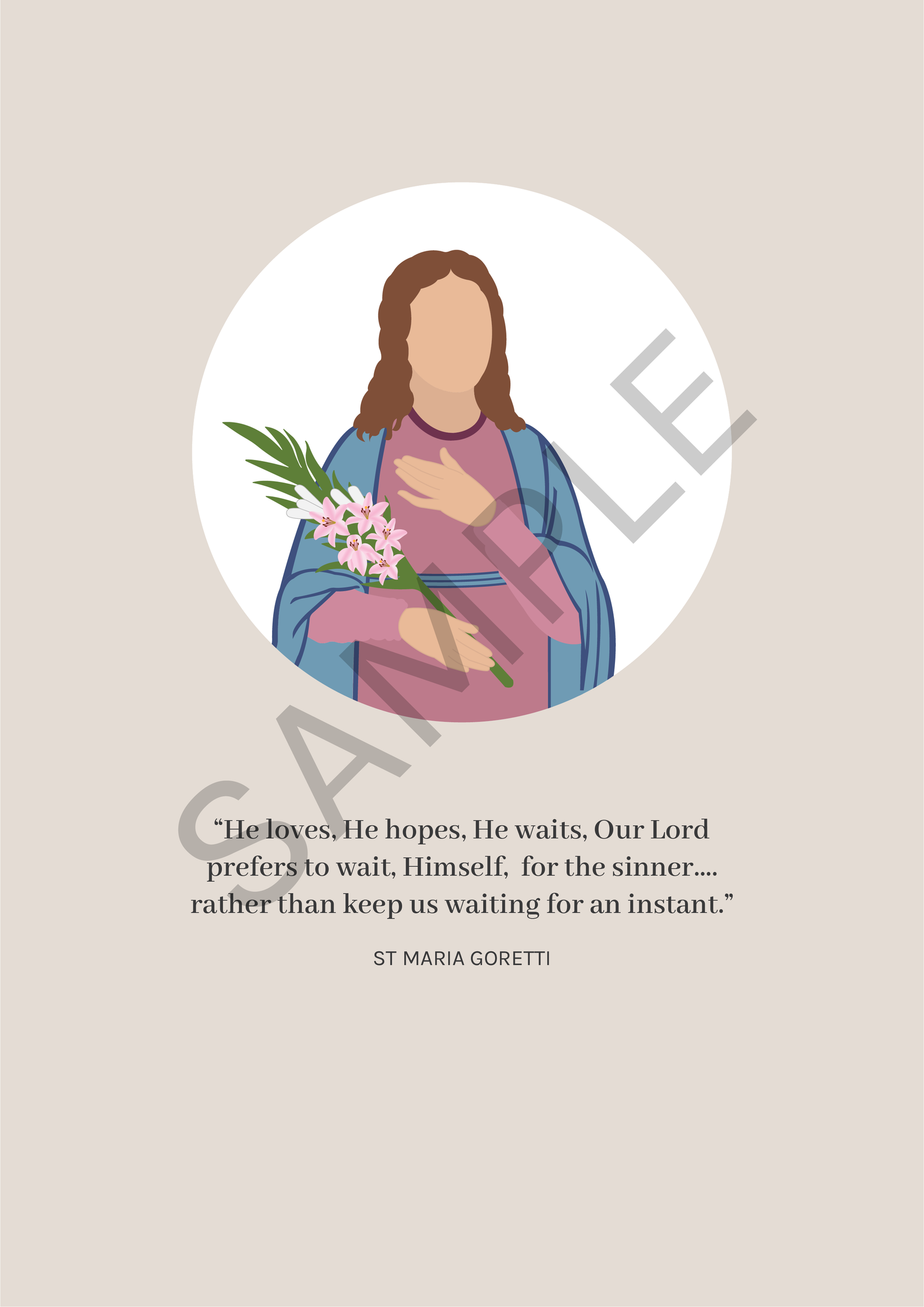 St Maria Goretti - Digital Print - Modern Grace