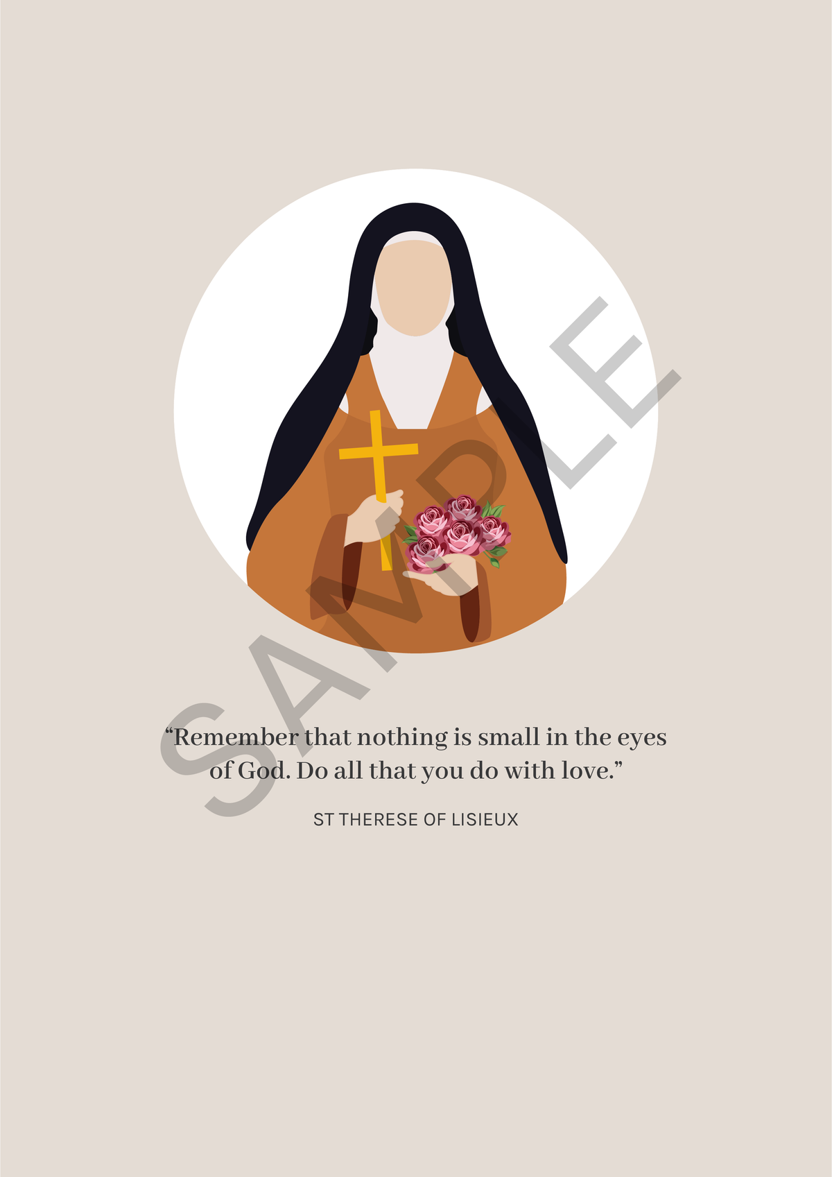 St Therese Lisieux - Digital Print - Modern Grace