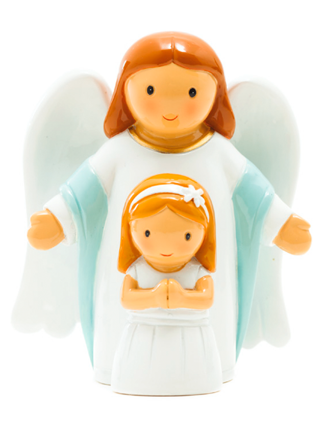 First Communion, An angel and a girl statue - Modern Grace