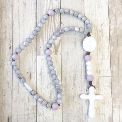 Marble & Lilac | Chews Life Rosary - Modern Grace
