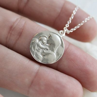Jesus and Mary Necklace (Sterling Silver) - Modern Grace