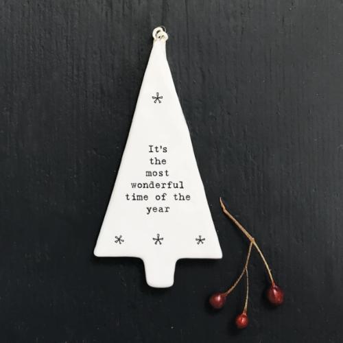 Porcelain Hanging Christmas Tree - Modern Grace